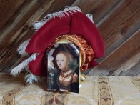 Painting by Cranach the Elder. The model wore this same hat in several of his paintings which gave me various views of the hat.